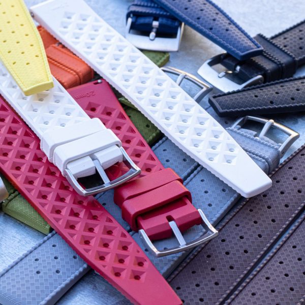 Red Tropical Rally Rubber Watch Bands - Image 4