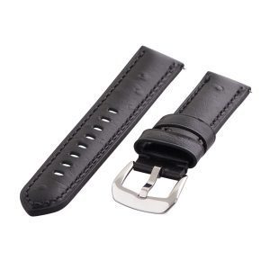 Black Ostrich Leather Bands (Gentlemen's)