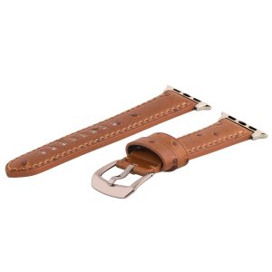 Saddle Ostrich Leather Bands for Apple Watch