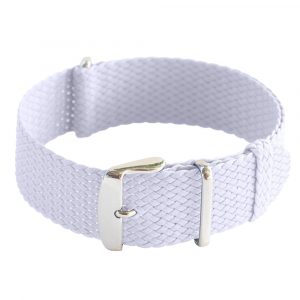 White Perlon Ballistic Watch Strap