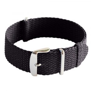 Black Perlon Ballistic Watch Strap