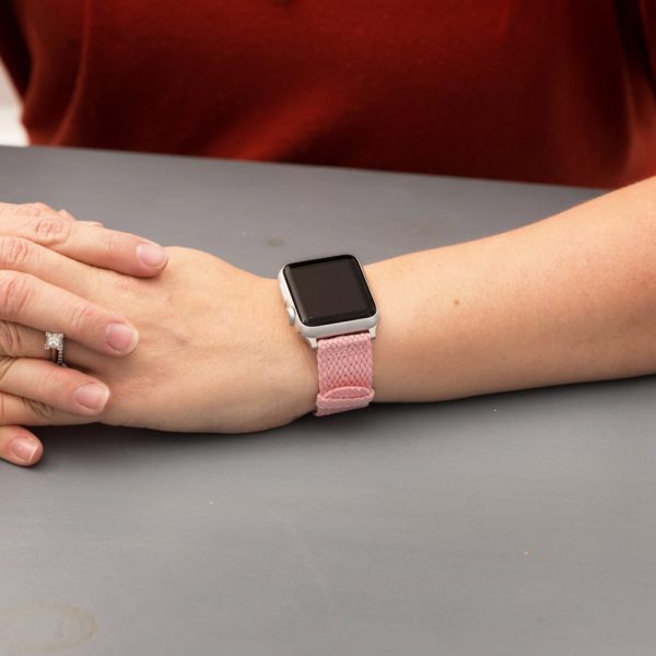 Pink 2-Piece Perlon Watch Bands for Apple Watch