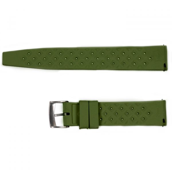 Army Green Tropical Rally Rubber Watch Bands - Image 3