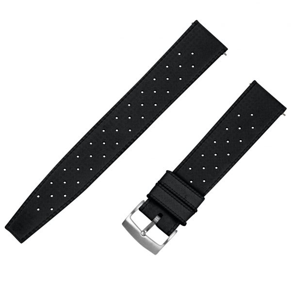 Black Tropical Rally Rubber Watch Bands