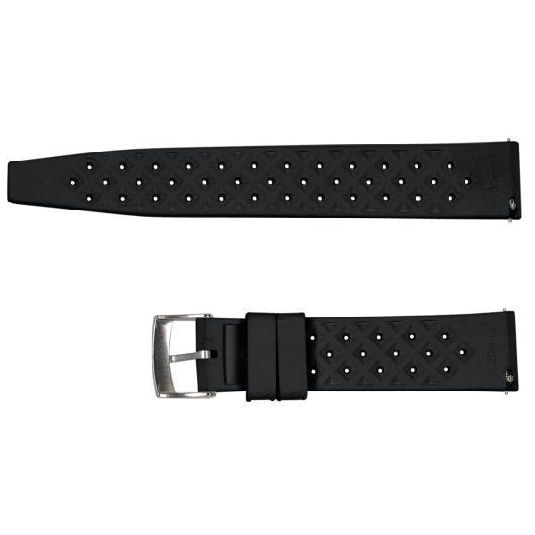 Black Tropical Rally Rubber Watch Bands