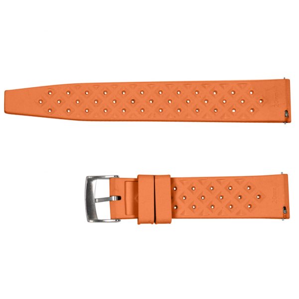 Orange Tropical Rally Rubber Watch Bands - Image 3
