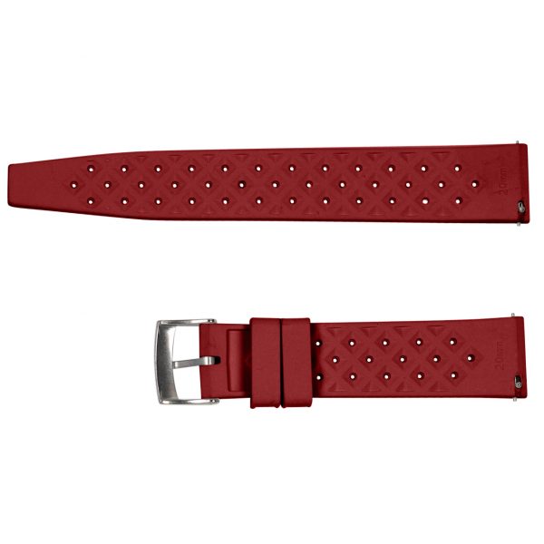 Red Tropical Rally Rubber Watch Bands - Image 3