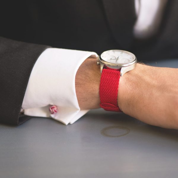Red 2-Piece Perlon Watch Bands - Image 2