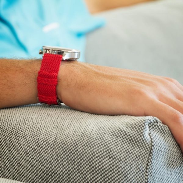 Red Perlon Watch Strap - Image 3