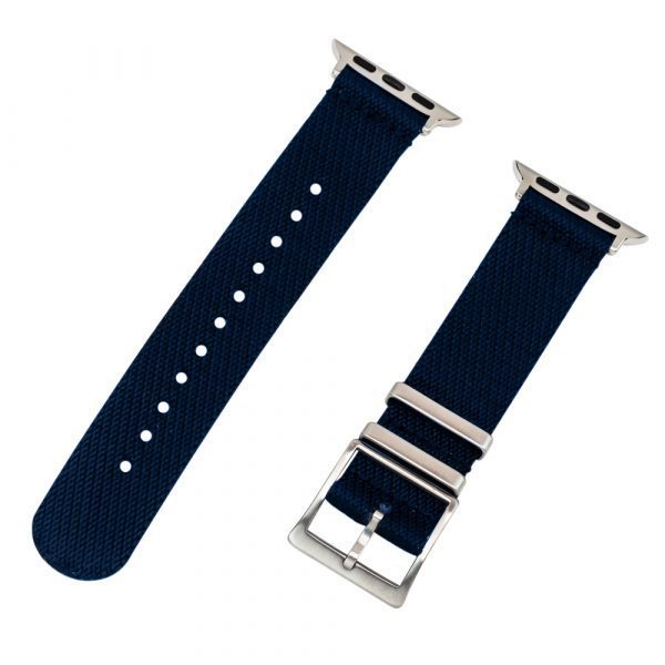 Navy 2 Piece Slanted Ballistic Watch Bands for Apple Watch®