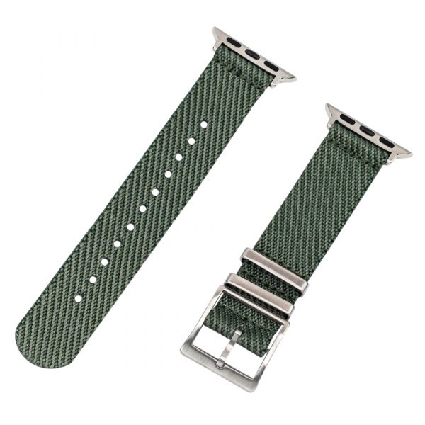 Slate Green 2 Piece Slanted Ballistic Watch Bands for Apple Watch®