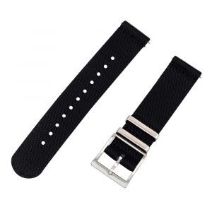 Black 2 Piece Slanted Ballistic Watch Bands