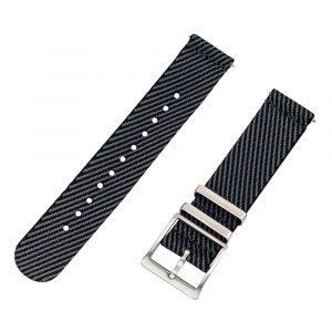 Black & Grey 2 Piece Slanted Ballistic Watch Bands