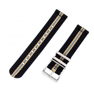 Black/Khaki/Grey 2 Piece Slanted Ballistic Watch Bands