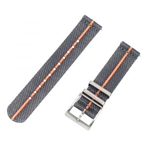 Grey/Red/Khaki 2 Piece Slanted Ballistic Watch Bands