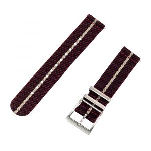Maroon/Black/Khaki 2 Piece Slanted Ballistic Watch Bands