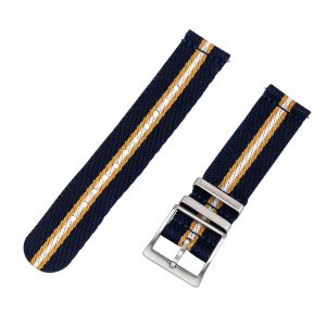 Navy/Orange/Grey 2 Piece Slanted Ballistic Watch Bands
