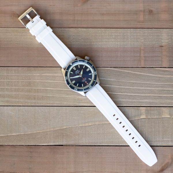 White AEM Diver Rubber Watch Bands - Image 2
