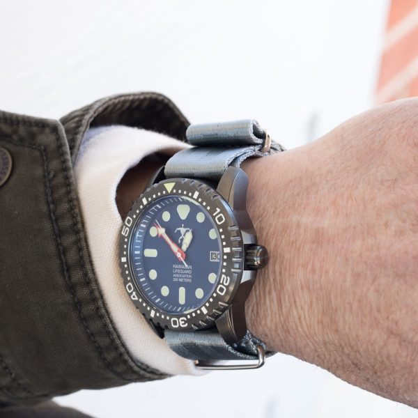 Light Grey Seat Belt NATO Watch Strap