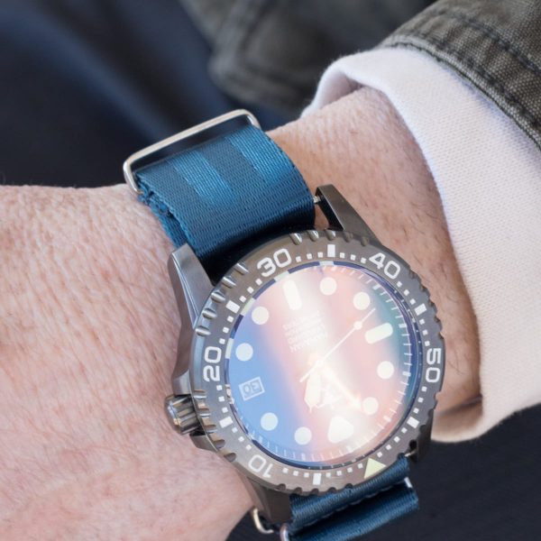 Ocean Blue Seat Belt Ballistic Watch Strap - Image 2