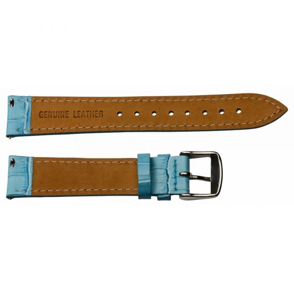 Sky Blue Croco Leather Watch Bands - Image 3