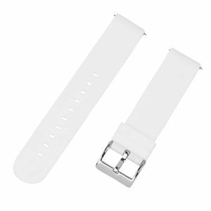 White Solid Silicone Watch Bands