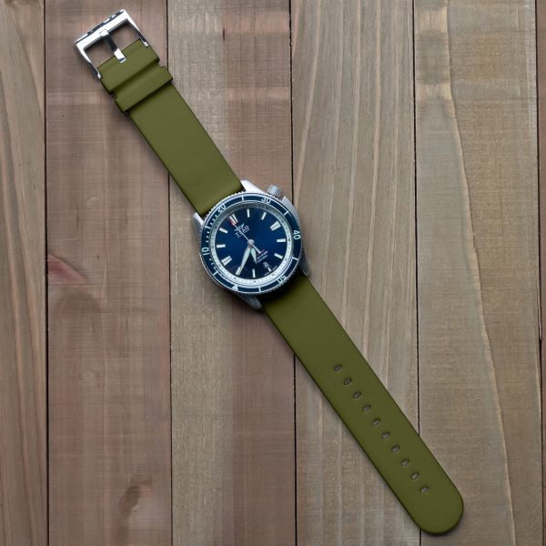 Olive Solid Silicone Watch Bands - Image 2