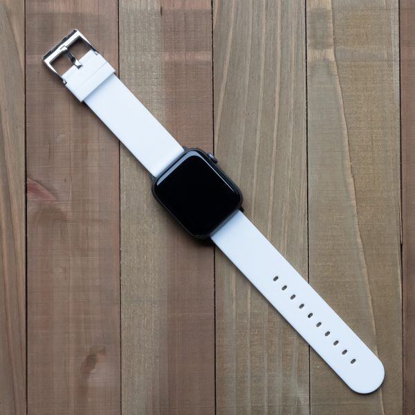 White Solid Silicone Watch Bands for Apple Watch®