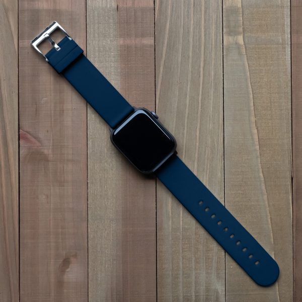 Blue Solid Silicone Watch Bands for Apple Watch® - Image 2