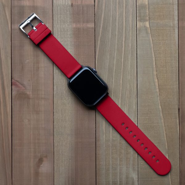 Red Solid Silicone Watch Bands for Apple Watch® - Image 2