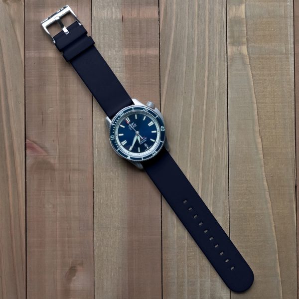 Navy Solid Silicone Watch Bands - Image 2