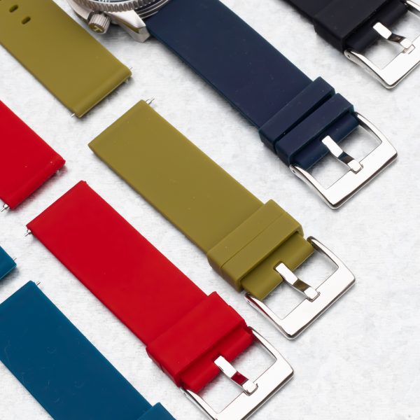 Olive Solid Silicone Watch Bands - Image 4