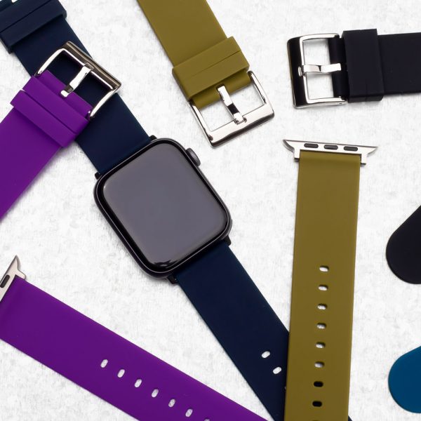 Black Solid Silicone Watch Bands for Apple Watch®