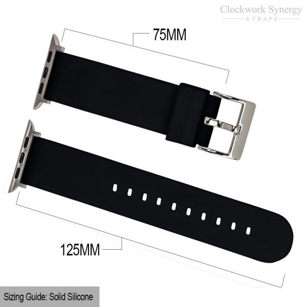Grey Solid Silicone Watch Bands for Apple Watch® - Image 5