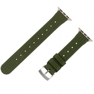 Army Green Waffle Rubber Watch Bands for Apple Watch<sup>®</sup>