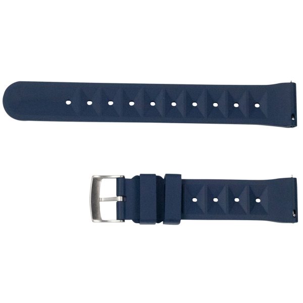 Navy Waffle Rubber Watch Bands