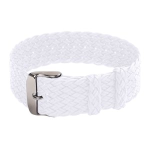 White Double Braided Perlon Strap