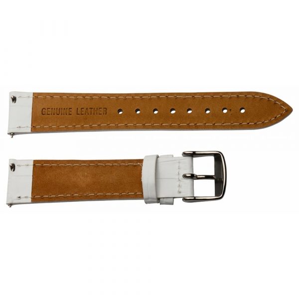 White Croco Leather Watch Bands - Image 2
