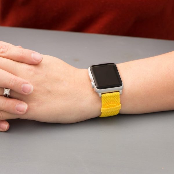 Yellow 2-Piece Perlon Watch Bands for Apple Watch<sup>®</sup> - Image 2
