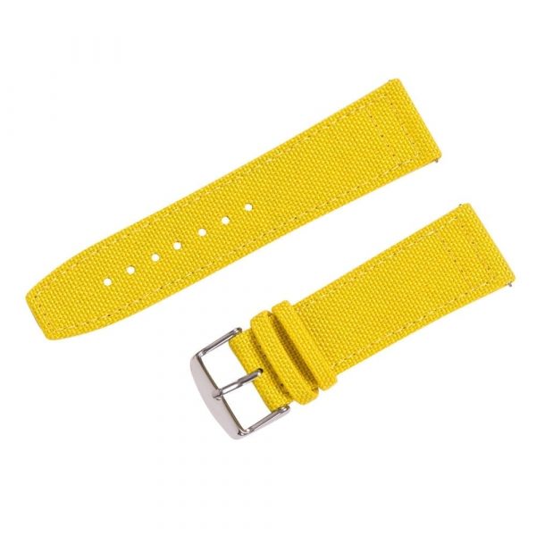 Yellow Cordura® Leather Watch Bands