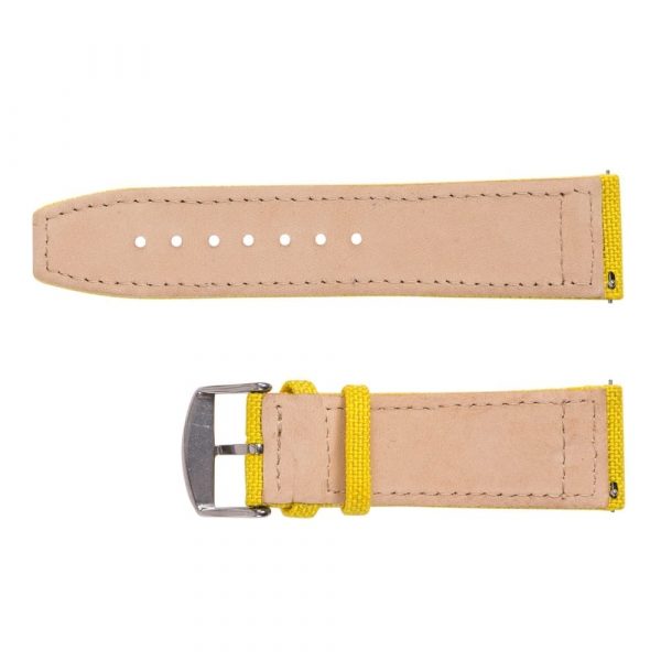 Yellow Cordura® Leather Watch Bands - Image 3