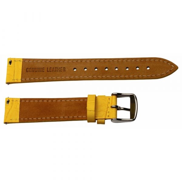 Yellow Croco Leather Watch Bands - Image 2