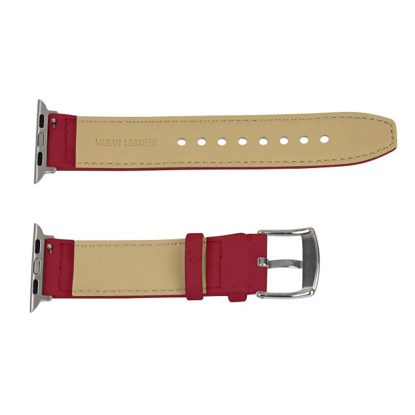 Red Sailcloth Watch Band for Apple Watch back